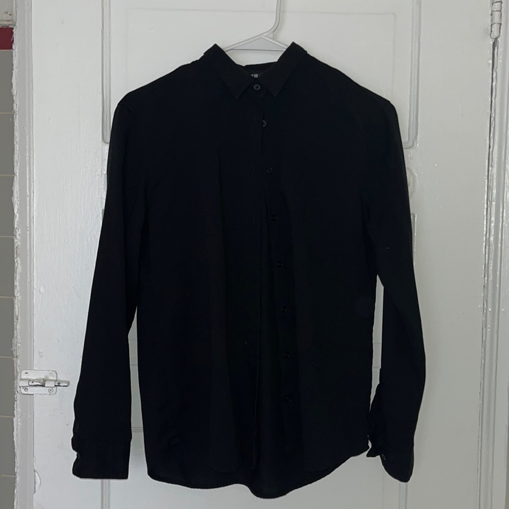 Long Sleeve Black Button Down